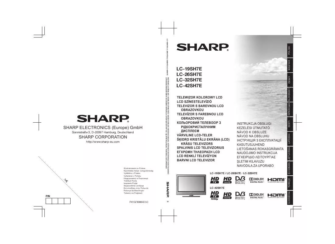 Mode d'emploi SHARP LC-19/26/32/42SH7E