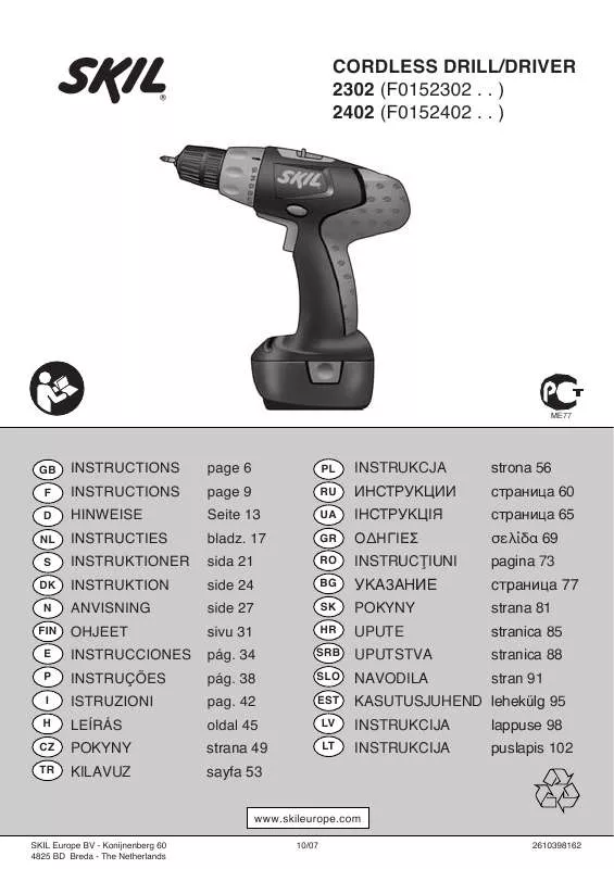 Mode d'emploi SKIL 2402