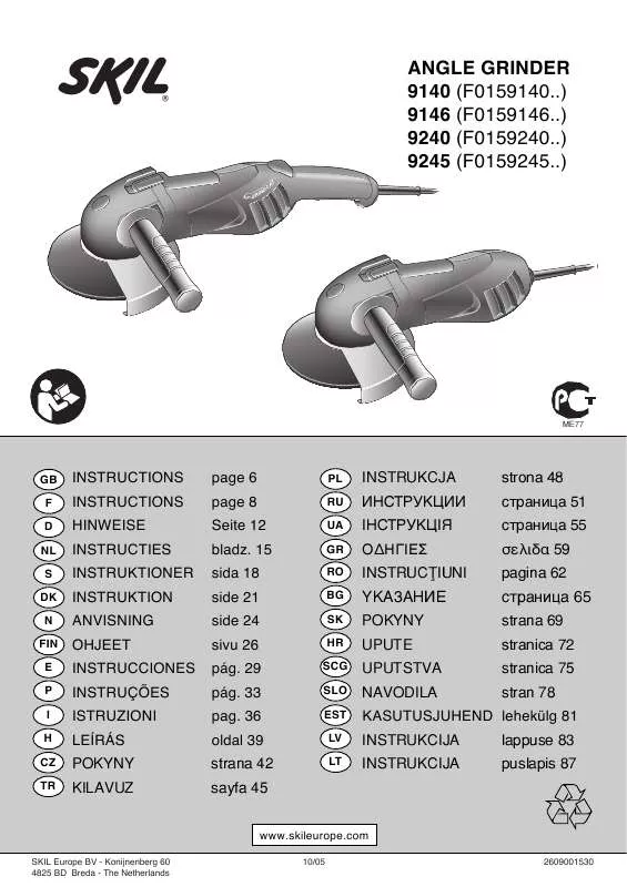 Mode d'emploi SKIL 9240