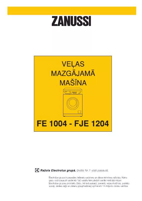 Mode d'emploi ZANUSSI FE1004