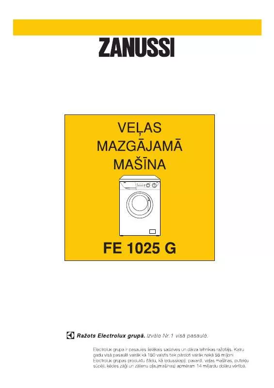 Mode d'emploi ZANUSSI FE1025G