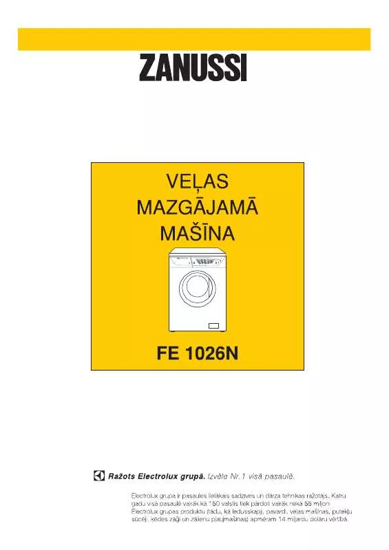 Mode d'emploi ZANUSSI FE1026N