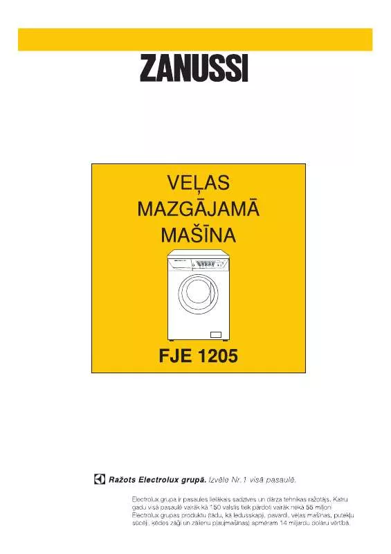 Mode d'emploi ZANUSSI FJE1205