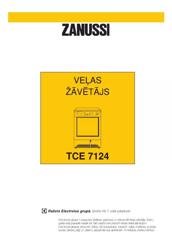 Mode d'emploi ZANUSSI TCE7124