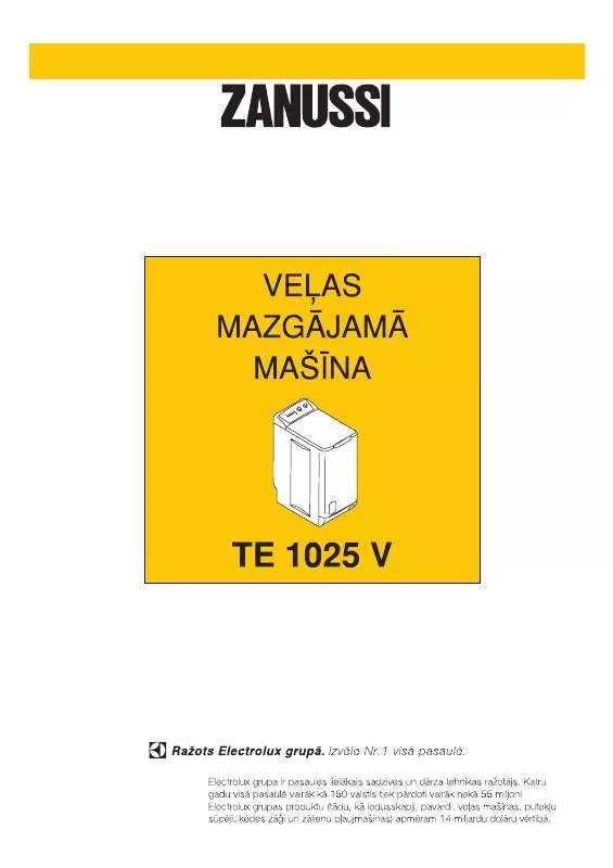 Mode d'emploi ZANUSSI TE1025V