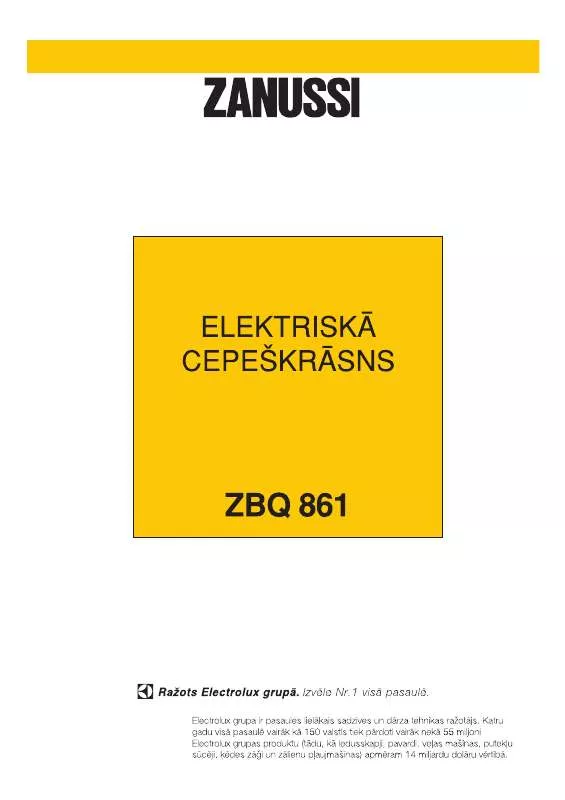 Mode d'emploi ZANUSSI ZBQ861Y