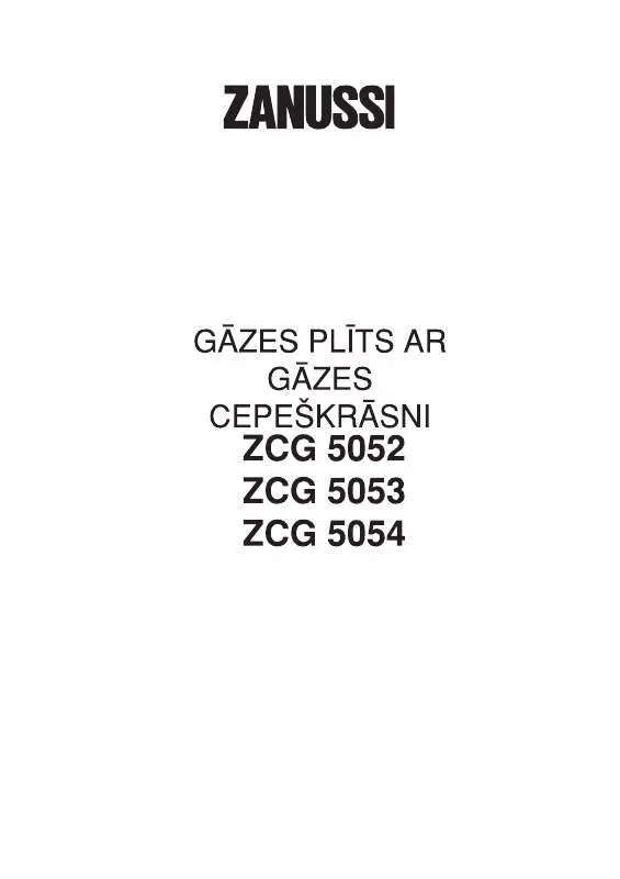 Mode d'emploi ZANUSSI ZCG5052