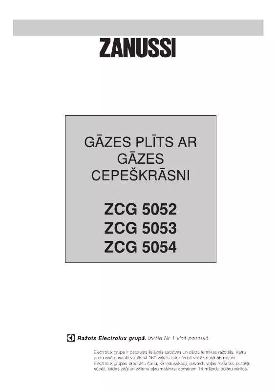 Mode d'emploi ZANUSSI ZCG5054