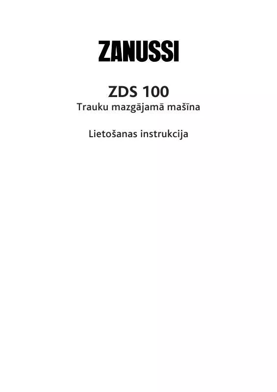 Mode d'emploi ZANUSSI ZDS100