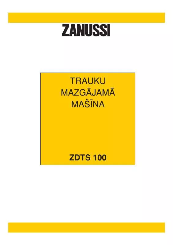 Mode d'emploi ZANUSSI ZDTS100