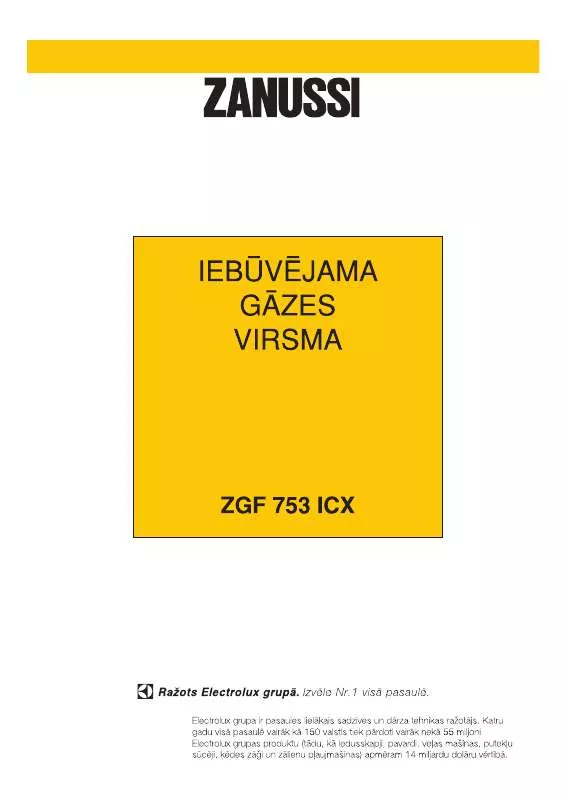 Mode d'emploi ZANUSSI ZGF753ICX