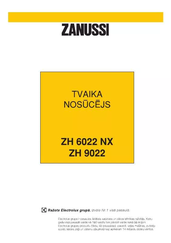 Mode d'emploi ZANUSSI ZH6022NX