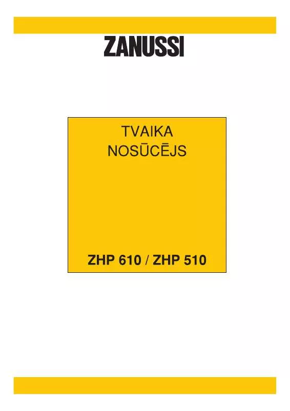 Mode d'emploi ZANUSSI ZHP610W4