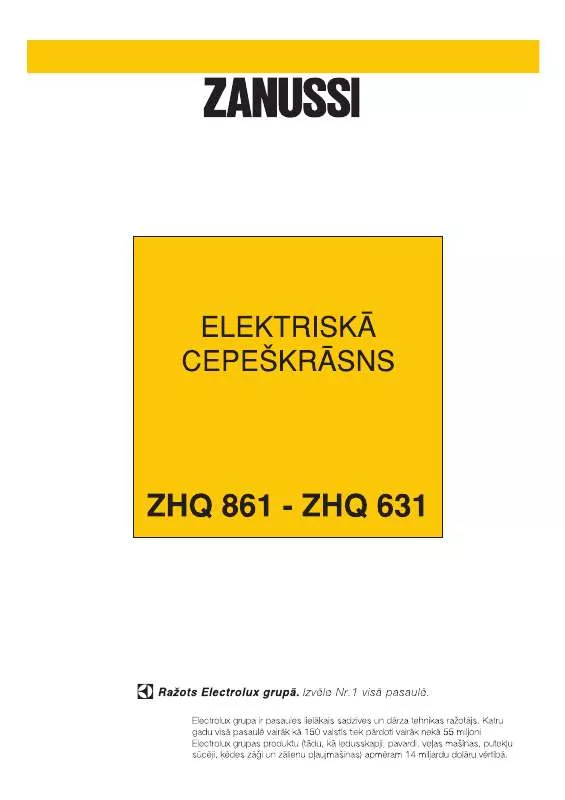 Mode d'emploi ZANUSSI ZHQ631X