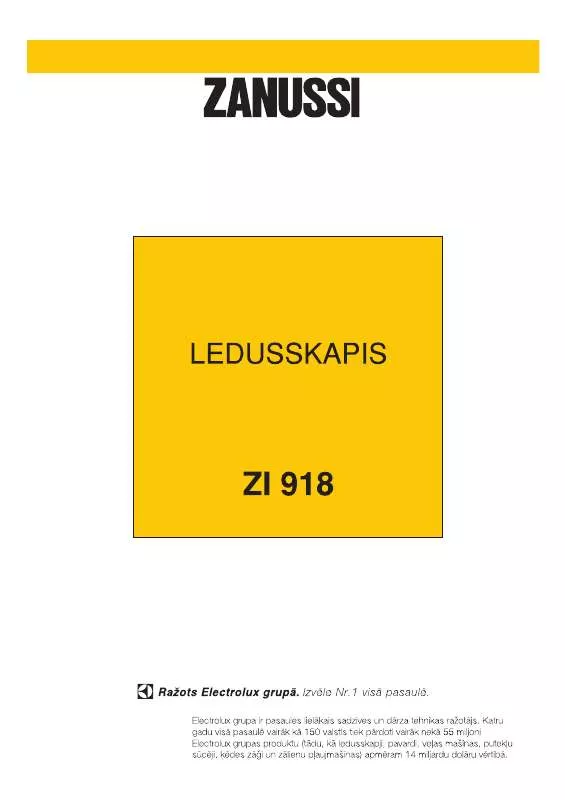 Mode d'emploi ZANUSSI ZI918/8K