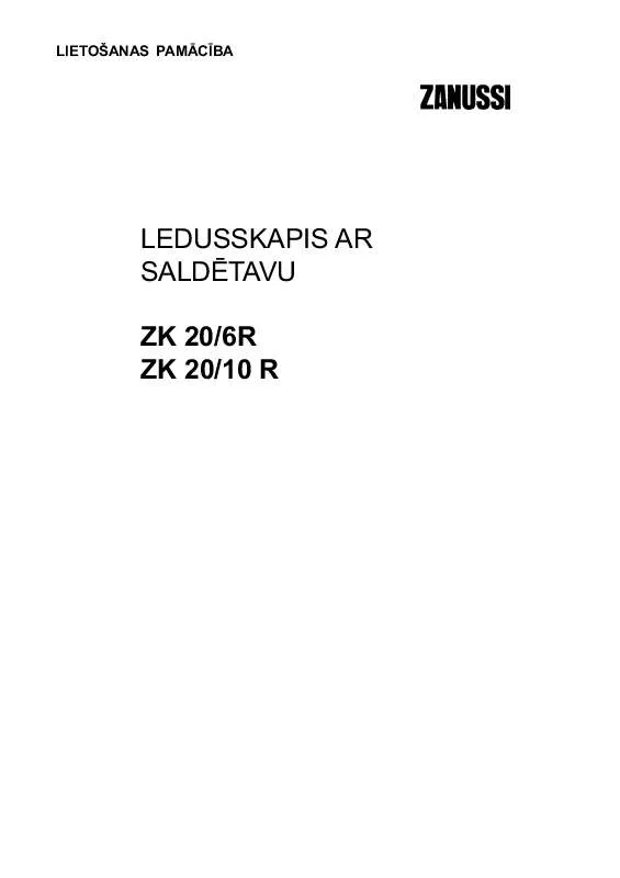 Mode d'emploi ZANUSSI ZK20/6R