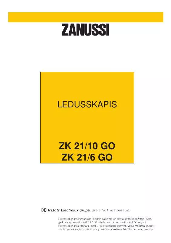 Mode d'emploi ZANUSSI ZK21/6AGO