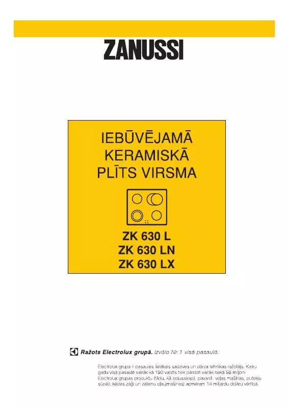 Mode d'emploi ZANUSSI ZK630LN