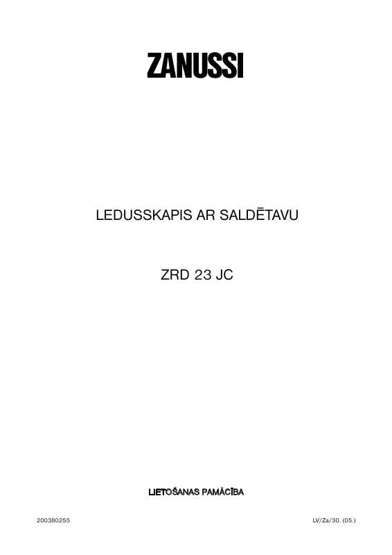 Mode d'emploi ZANUSSI ZRD23JC