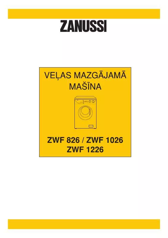 Mode d'emploi ZANUSSI ZWF1026