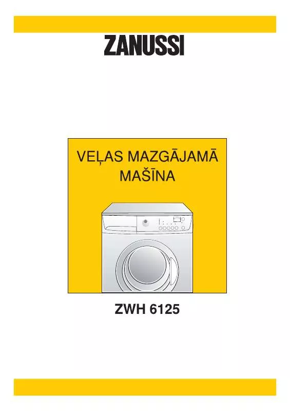 Mode d'emploi ZANUSSI ZWH6125